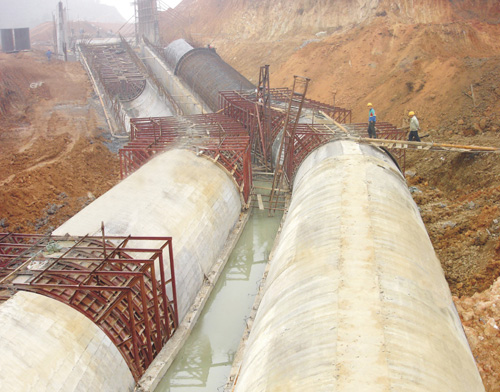 廖坊2標氣勢恢宏的倒虹吸工程